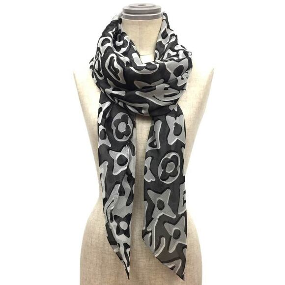LOUIS VUITTON Monogram M76556 LV Fischer Stole Shawl Scarf - Picture 1 of 3